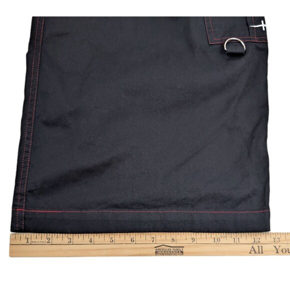 Hot Topic Naruto Shippuden Akatsuki Mesh Wide Leg Cargo Pants Size 13 Emo Grunge - Picture 14 of 14